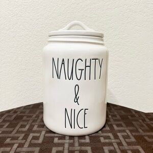 Rae Dunn NAUGHTY & NICE canister